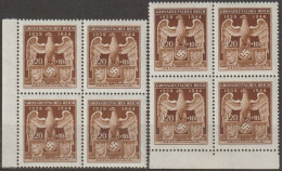 07/ Pof. 114, Border 4-blocks - Unused Stamps