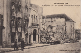 Guerre De 1914, Lunéville (54), Rue Castara Et Synagogue Après L'Incendie - 1914-18