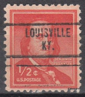 USA LOCAL Precancel/Vorausentwertung/Preo From KENTUCKY - Louisville  Type 734 - Preobliterati