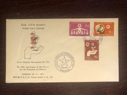 TURKEY FDC COVER 1971 YEAR CHILDREN HEALTH HEALTH MEDICINE STAMPS - FDC