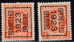 Typo 72 A+B (BRUXELLES 1923 BRUSSEL) - O/used - Typo Precancels 1922-31 (Houyoux)