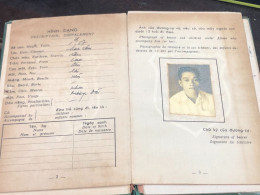 SOUTH VIET NAM -OLD-ID PASSPORT-name-VO VAN DAU-1958-1pcs Book - Colecciones