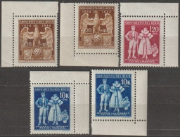 10/ Pof. 113-115, Corner Stamps - Unused Stamps