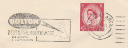1964 COVER Bolton INDUSTRY  & DISTRIBUTION Best In The North West  Illus MAP  Slogan  Gb Stamps - Covers & Documents