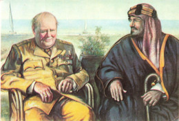 ARABIE SAOUDITE -  Palais Du Roi Abdul Aziz Le Roi Abdul Aziz Et Winston Churchill - Carte Postale - Saoedi-Arabië