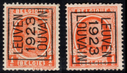 Typo 75 A+B (LEUVEN 1923 LOUVAIN) - O/used - Typo Precancels 1922-31 (Houyoux)