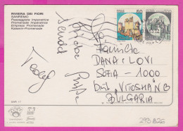 293826 / Italy - Sanremo - Riviera Dei Fiori PC 1994 USED 50+600 L  Rocca Di Calascio , Castello Scaligero (Sirmione) - 1991-00: Poststempel