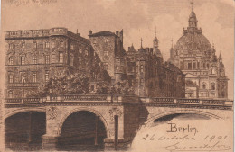 1000 BERLIN, Schlossbrücke, Künstler-Karte Carl Jander, 1901 - Mitte