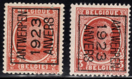 Typo 77 A+B (ANTWERPEN 1923 ANVERS) - O/used - Typos 1922-31 (Houyoux)