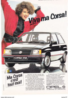 3 Feuillets De Magazine Opel Corsa Viva. GT 1985. 5 Portes - Publicités