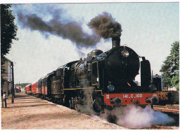 CPSM  VAPEUR EN GARE DE RICHELIEU - Gares - Avec Trains