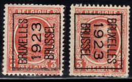 Typo 78 A+B (BRUXELLES 1923 BRUSSEL) - O/used - Sobreimpresos 1922-31 (Houyoux)