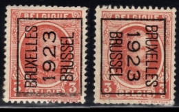 Typo 78 A+B (BRUXELLES 1923 BRUSSEL) - O/used - Tipo 1922-31 (Houyoux)