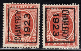 Typo 79 A+B (CHARLEROY 1923) - O/used - Sobreimpresos 1922-31 (Houyoux)