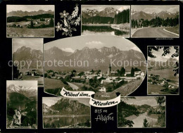 73311022 Rieden Allgaeu Landschaftspanorama Faulensee Alpen Forggensee Schloss N - Fuessen