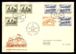 SUECIA CENTENARIO DEL FERROCARRIL RAILWAY TREN 1956 - Eisenbahnen