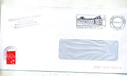 Lettre Flamme Tirigni Sur Vire Chateau + Cachet Saint - Mechanical Postmarks (Advertisement)