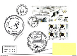 PO - 29 - Enveloppe TAAF St Paul Amsterdam 2018  - Cachets Illustrés Mission 70 - Basi Scientifiche