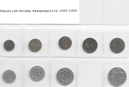 10 Stuks Polen 1923-1939:  1 Grosz En 2 X 2 Grosz En 2 X 5 Grosz + 10-20 En 30 Grosz (Ni) + 1 Zloty (Ni) - Polen