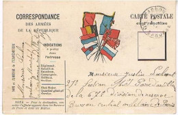 34 CARTE MILITAIRE  POSTEE DE CARBONNE  POUR PARIS  1914 - Sonstige & Ohne Zuordnung