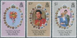 Solomon Islands 1981 SG445-447 Royal Wedding Set MNH - Salomon (Iles 1978-...)