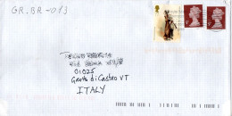 Philatelic Envelope Frontispiece With Stamps Sent From UNITED KINGDOM To ITALY - Cartas & Documentos