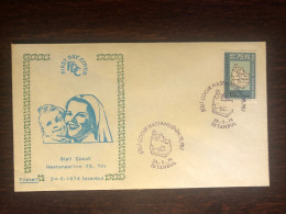 TURKEY FDC COVER 1974 YEAR CHILDREN HOSPITAL HEALTH MEDICINE STAMPS - FDC