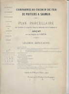 VP/ 09  Plan Parcellaire Compagnie Du Chemin De Fer  Poitiers A Saumur - Terrains à Acquérir Commune De Arcay - Opere Pubbliche