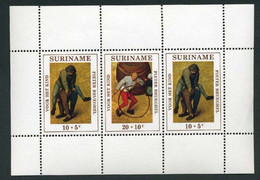 SURINAM BLOC Y&T BF 11 ENFANCE JEUX TABLEAUX PIETER BRUEGHEL 1971 NEUF SANS CHARNIERES - Suriname