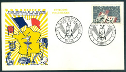 Enveloppe Philatélique Illustrée Etats Généraux De La Culture Paris Daté Du 24 Au 26 Avril 1964 - Matasellos Conmemorativos