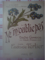 à Mon élève Mlle Madeleine Marson Ne M'oublie Pas Valse Caprice Pour Piano Eudoxie Terlier Myosotis ? - Scores & Partitions