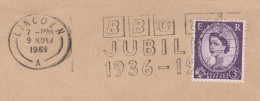 BBC JUBILEE 1961 Cover SLOGAN Lincoln GB Stamps Broadcasting - Covers & Documents