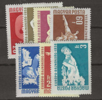 1958 MNH  Hungary Mi 1542-49  Postfris** - Nuevos