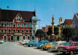 73310183 Mindelheim Marktplatz Rathaus Mariensaeule Cornely Karte Nr 15738 Histo - Mindelheim