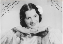 Photos - Originales > ROSA NORA Artiste Lyrique Internationale 1939 - Autographe Dédicacée à NELLY ANDREE - TBE - Personalità