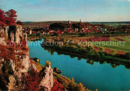 73310135 Bad Abbach Panorama Blick Ueber Die Donau Felsen Herbststimmung Bad Abb - Bad Abbach