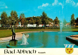 73310123 Bad Abbach Kurpark Teich Springbrunnen Skulptur Wappen Bad Abbach - Bad Abbach