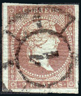 Madrid - Edi O 42 - 2 Reales - Mat Rueda Carreta "1 - Madrid" - Used Stamps