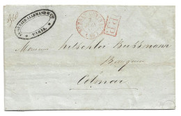 (C14) LETTRE PORT PAYE BUREAU CENTRAL ROUGE => COLMAR  1842 - 1801-1848: Voorlopers XIX