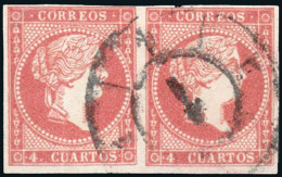 Madrid - Edi O 48 Pareja - 4 C.- Mat Rueda Carreta "1 - Madrid" - Used Stamps