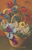 FLOWERS Vintage Postcard CPA #PKE519.GB - Fleurs