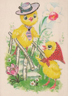 EASTER CHICKEN EGG Vintage Postcard CPSM #PBO692.GB - Easter