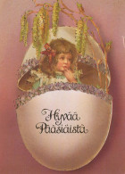 EASTER CHILDREN EGG Vintage Postcard CPSM #PBO248.GB - Pascua