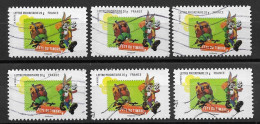 France 2009 Oblitéré Autoadhésif   N° 270   Personnages  Looney Tunes   " Bugs Bunny "   ( 6  Exemplaires ) - Used Stamps