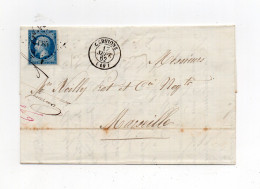 !!! CORSE, LETTRE DE CERVIONE DE 1862 POUR MARSEILLE - 1849-1876: Période Classique