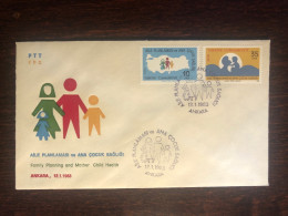 TURKEY FDC COVER 1983 YEAR MOTHER AND CHILD HEALTH MEDICINE STAMPS - FDC