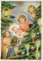 ANGEL CHRISTMAS Holidays Vintage Postcard CPSM #PAH718.GB - Angels