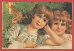 ANGEL CHRISTMAS Holidays Vintage Postcard CPSM #PAH218.GB - Angels