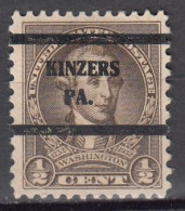 USA LOCAL Precancel/Vorausentwertung/Preo From PENNSYLVANIA - Kinzers Type L-1 TS - Vorausentwertungen