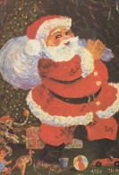 PAPÁ NOEL Feliz Año Navidad Vintage Tarjeta Postal CPSM #PBL137.ES - Santa Claus